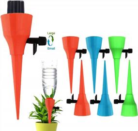 img 4 attached to 🌱 OZMI Plant Self Watering Insert Spikes: 6 PCS Automatic Drip Irrigation Control System for Home and Vacation Plant Watering