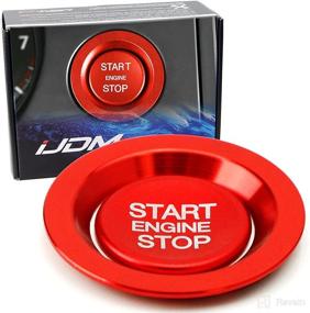 img 4 attached to 🚀 Premium Red Aluminum Keyless Engine Push Start Button & Surrounding Ring for Range Rover/Discovery/XJ/XF/XE/F-Type/F-Pace Ignition Push Starter