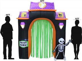 img 3 attached to Inflatable Halloween Display - Spooky Town Haunted House Archway Yard Art Decor, 8-Foot By ProductWorks