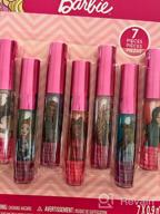 img 1 attached to Get Sparkly With Barbie: 7 Piece Lip Gloss Set For Girls - Perfect For Sleepovers And Parties! review by Angie Creek
