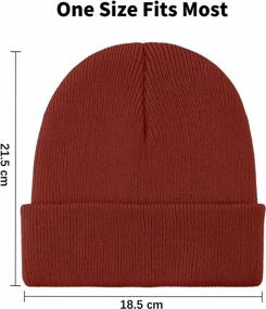 img 3 attached to Мужская/женская зимняя теплая вязаная шапка-бини - Cooraby Soft Cap