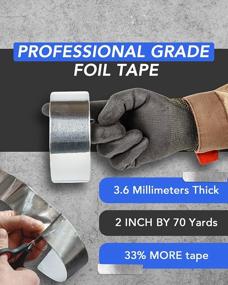 img 1 attached to 2-Pack Professional Grade Aluminum Foil Tape - 2 Inch X 210 Feet (70 Yards) For HVAC, Sealing & Patching Hot/Cold Air Ducts, Metal Repair + More!