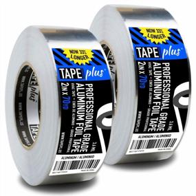 img 4 attached to 2-Pack Professional Grade Aluminum Foil Tape - 2 Inch X 210 Feet (70 Yards) For HVAC, Sealing & Patching Hot/Cold Air Ducts, Metal Repair + More!