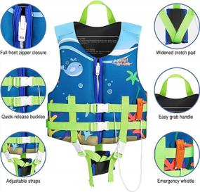 img 2 attached to 🏊 Splash Life Jacket for Kids - Child Size Watersports Swim Vest Flotation Device Trainer Vest with Survival Whistle - Easy to Put On and Take Off - Suitable for 35-55 lbs (Size M)/ 55-77 lbs (Size L)