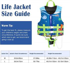 img 1 attached to 🏊 Splash Life Jacket for Kids - Child Size Watersports Swim Vest Flotation Device Trainer Vest with Survival Whistle - Easy to Put On and Take Off - Suitable for 35-55 lbs (Size M)/ 55-77 lbs (Size L)