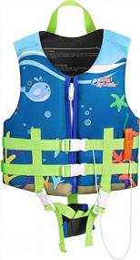 img 4 attached to 🏊 Splash Life Jacket for Kids - Child Size Watersports Swim Vest Flotation Device Trainer Vest with Survival Whistle - Easy to Put On and Take Off - Suitable for 35-55 lbs (Size M)/ 55-77 lbs (Size L)
