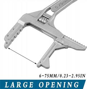 img 2 attached to Effortlessly Disassemble Tube Nuts With OIMERRY'S Adjustable Spanner: Aluminum Alloy Wrench With Large Opening And Wide Range (6Mm - 75Mm)