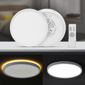 img 4 attached to Smart & Sleek TALOYA LED Ceiling Light With Remote Control & Auto Dim-Off Timer For Kid Room And Bedroom