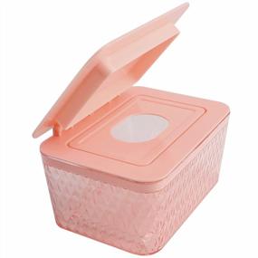 img 3 attached to 🧻 Hswt Wipes Dispenser Seal-Designed Wipe Holder Case for Bathroom | Keep Wipes Fresh, Dust-Proof & Non-Slip | Compact Size: 6.7"x 4.7"x3.35