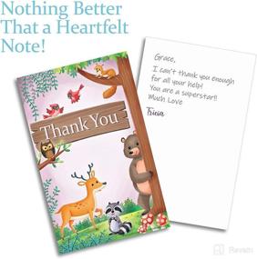img 1 attached to Woodland Baby Shower Thank You Cards, Set of 12, Boy/Baby, 5x8 inch Card Set