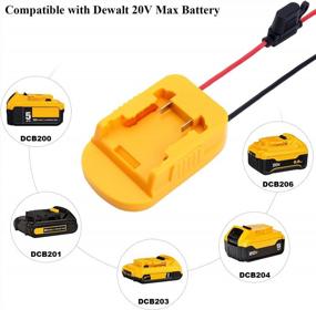img 2 attached to ELEFLY Power Wheel Adapter Compatible With Dewalt 20V Battery DCB206 DCB204 With Fuses & Wire Terminal, Power Connector For Rc Car Toys, Robotics And Rc Truck