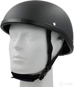 img 3 attached to 🔥 Hot Rides Classic ATV UTV Scooter Scull Cap Helmet Novelty - Ultimate Style and Safety in Flat Black (Non DOT) OSFM