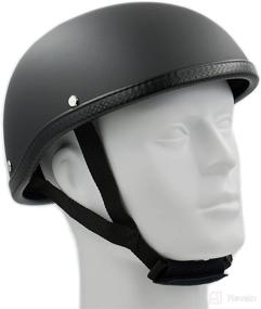 img 1 attached to 🔥 Hot Rides Classic ATV UTV Scooter Scull Cap Helmet Novelty - Ultimate Style and Safety in Flat Black (Non DOT) OSFM