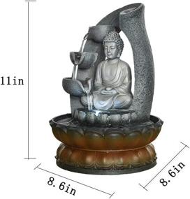 img 1 attached to Zen Meditation Tabletop Waterfall Kit: SunJet Buddha Fountain Fengshui Внутреннее украшение для офиса и домашнего декора