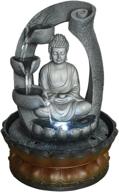 zen meditation tabletop waterfall kit: sunjet buddha fountain fengshui внутреннее украшение для офиса и домашнего декора логотип