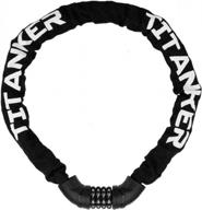 secure your bike with titanker anti-theft chain lock - resettable combination for bikes, motorcycles, doors & more! logo