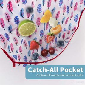 img 2 attached to 👶 Ultimate Baby Bib Bundle: Waterproof with Pocket, Sleeves, Crumb Catcher | Stain & Odor Resistant | Play Smock Apron | 6-24 Months