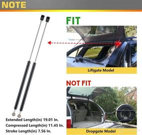 img 3 attached to 🚘 Pair of Rear Window Lift Supports Gas Springs Shocks for Chevy Blazer, Oldsmobile Bravada, GMC Jimmy (4-Door Only)