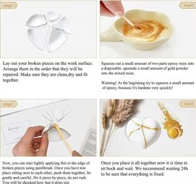 img 1 attached to Revive Your Pottery With The Kintsugi Repair Kit Including Mini Ceramic Bowls | Craftsmanship Meets Artistic Sensibility For Meaningful Repairs