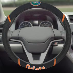 img 3 attached to 🚗 Enhance Your Driving Experience with FANMATS Null Unisex-Adult Embroidered Steering Wheel Cover