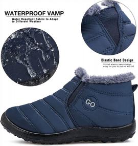 img 1 attached to Warm And Waterproof Winter Snow Boots For Women With Fur Lining And Slip-On Style - Ideal For Outdoor Use And Maximum Comfort