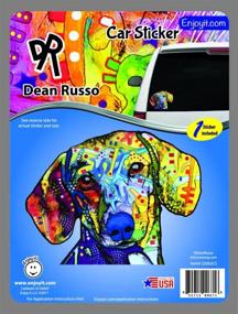 img 3 attached to 🚗 Dazzle Your Ride with Dean Russo Dachshund Car Stickers - 2 Premium Outdoor Vinyl Decals for Windows, Bumpers, Laptops & Crafts