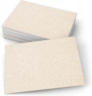 321done blank rustic 4x6 cards (set of 50) - thick, heavy cardstock - make invites, greeting, note, thank you cards - plain kraft for writing, stamping, printing, art - no envelopes - made in usa logo