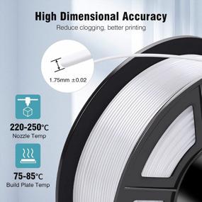 img 2 attached to SUNLU PETG 3D Printer Filament - Super Neat Spool, White, Strong And Accurate 1.75Mm Dimension, 1KG (2.2LB) Weight, 320 Meters Length, +/-0.02Mm Tolerance