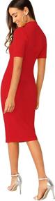 img 3 attached to SheIn Women's Elegant Sheath Dress - Sleeveless Stylish Attire for Ladies at Suiting & Blazers