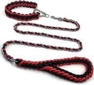 leashes reflective intertwined training walking logo