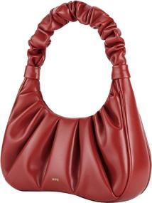 img 3 attached to JW PEI Handbags Leather Trendy Women's Handbags & Wallets ~ Hobo Bags