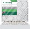 3-pack of pleated hvac ac furnace air filters - filterbuy 10x14x2 merv 8 dust defense - replacement filters (actual size: 9.50 x 13.50 x 1.75 inches) logo