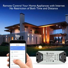 img 2 attached to Upgrade Your Home Automation With EMylo Smart WiFi Light Switch - App Controlled, Compatible With Alexa And Google Home