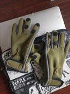 img 1 attached to Windproof Sports Fleece Neoprene Winter Gloves Khaki review by Jnis Brveris ᠌