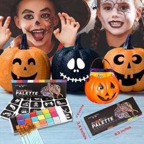 img 3 attached to Get Creative With A Professional Oil-Based Face Paint Kit For Kids And Adults – 20 Colors With Stencils And Brushes For Halloween And More!
