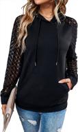 chic and comfortable: women's long-sleeved dressy hoodies with lace detail and pockets - perfect fall fashion! logo