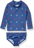 🌞 amazon essentials baby girls' upf 50+ 2-piece long-sleeve rash guard set: optimal protection against uv rays логотип