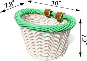 img 2 attached to Colorbasket 01488 Junior Front Handlebar Wicker Bike Basket, Leather Straps