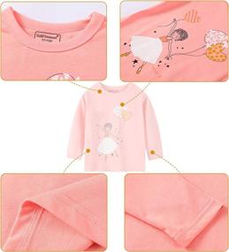 img 2 attached to Adorable Long Sleeve T Shirts with Flower Unicorn Giraffe Prints for Girls - Browse Tops, Tees & Blouses Collection