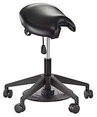 img 1 attached to Safco 3438BL Saddle Stool Регулируемые домашние письменные стулья