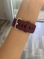 img 1 attached to Waterproof Replacement Fitness Sport Band Wristband for Fitbit Charge 4 / Fitbit 💧 Charge 3 / Fitbit Charge 3 SE - Plum, Small Size for Women and Men review by David Sokolov