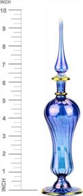 img 2 attached to NileCart™ Egyptian Perfume Bottle Large Size 9 In. Blue Handmade In Egypt For Your Perfume, Essential Oils, Egyptian Decoration Or Party Table Centerpiece