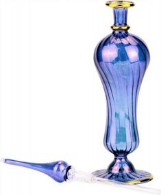 img 3 attached to NileCart™ Egyptian Perfume Bottle Large Size 9 In. Blue Handmade In Egypt For Your Perfume, Essential Oils, Egyptian Decoration Or Party Table Centerpiece