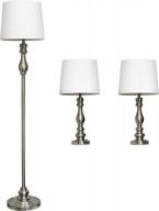 💡 enhance your décor with the elegant designs lc1015-bst three pack lamp set in brushed steel - a trio of sophistication логотип