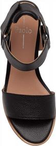 img 3 attached to Stylish And Comfortable Nubuck Or Suede Wedge Sandals By Linea Paolo - VANESS