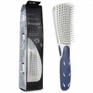 👩 bestool detangling brush for curly hair - fast & easy detangling for natural black hair, afro 3/4abc texture, wet or dry hair with no pain (blue) logo