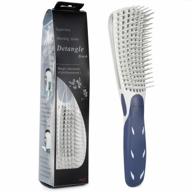 👩 bestool detangling brush for curly hair - fast & easy detangling for natural black hair, afro 3/4abc texture, wet or dry hair with no pain (blue) логотип