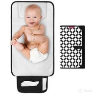 👶 barst portable diaper changing pad - waterproof and foldable baby changing mat with wipes pocket - travel diaper change mat - perfect baby shower gift for newborns - unisex design in sleek black logo