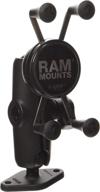 📱 ram mount 1-inch ball mount with x-grip cell/iphone holder - universal diamond base - non-retail packaging - black logo