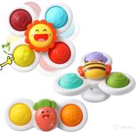 🚼 suction cup baby spinner toy - fidget spinner for babies - window spinner toy for toddlers age 2-3 - sensory bath toy gift for 2-3 year olds logo